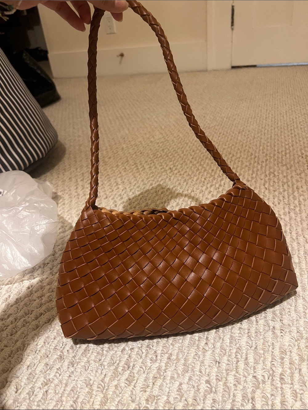 Woven Shoulder Bag - Brown - Picture 2 of 3